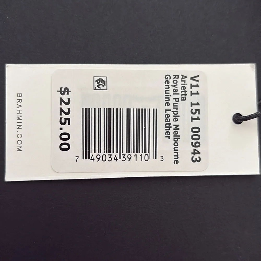 Brahmin Purple Croc-Embossed Crossbody Bag - Picture 4 of 5